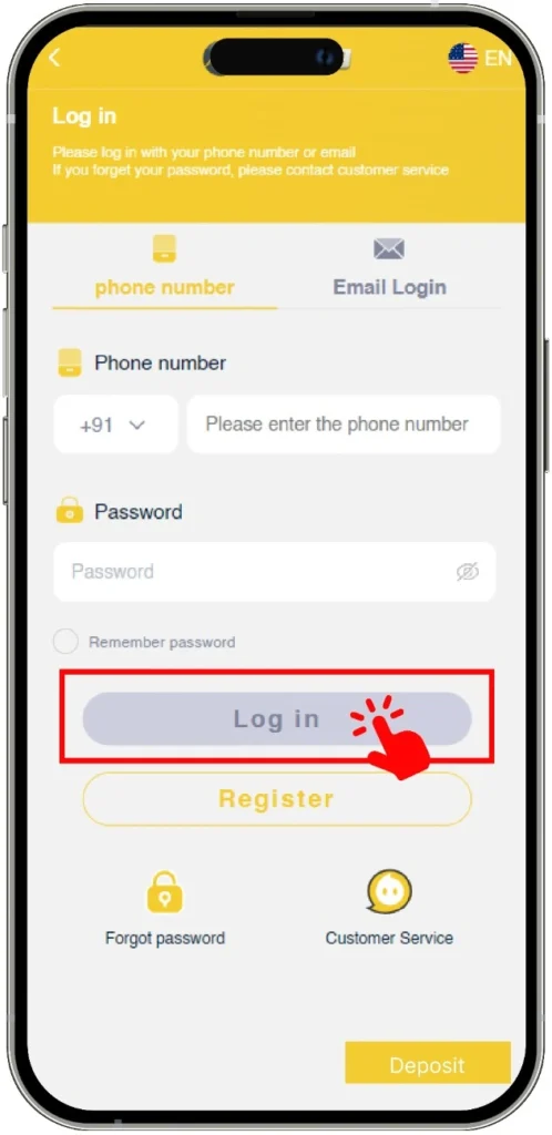 Step 5: Click Login